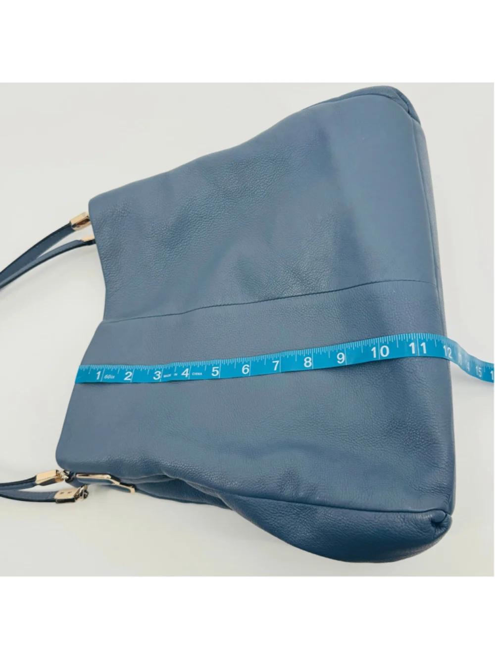 Coach 26224 Madison Pebbled Leather Hobo Bag Blue